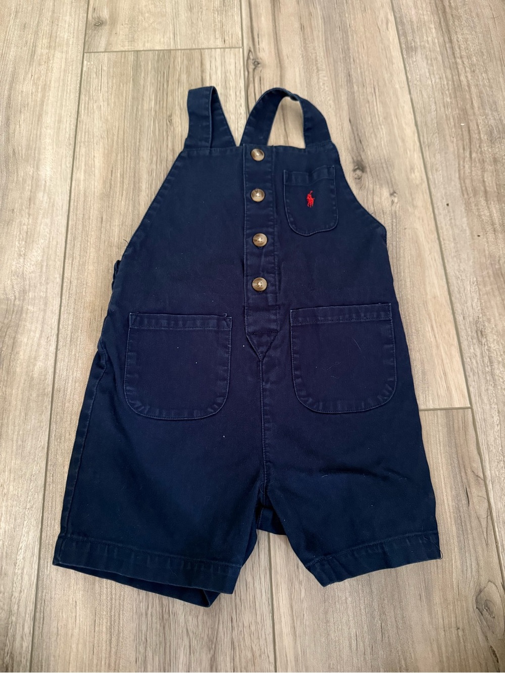 Polo Ralph Lauren Navy Toddler Overalls Shorts Size 12-18 months